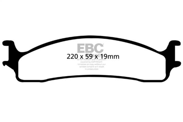 EBC - EBC 06-11 Dodge Ram 1500 Mega Cab 2WD Greenstuff Front Brake Pads - DP61650