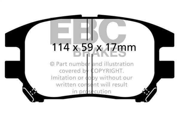 EBC - EBC 02-03 Lexus RX300 3.0 2WD Greenstuff Front Brake Pads - DP61658