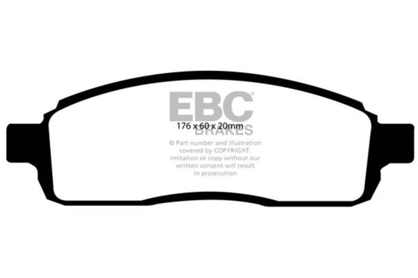 EBC - EBC 04 Ford F150 4.2 (2WD) 6 Lug Greenstuff Front Brake Pads - DP61696/2