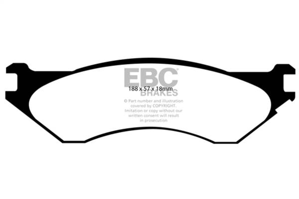 EBC - EBC 06-11 Dodge Ram 1500 Mega Cab 2WD Greenstuff Rear Brake Pads - DP61729