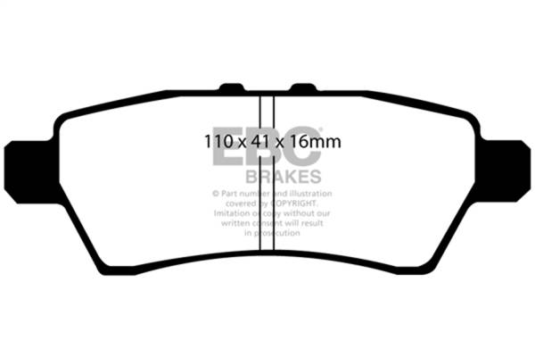 EBC - EBC 05-12 Nissan Pathfinder 4.0 Greenstuff Rear Brake Pads - DP61748