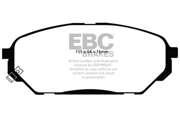 EBC - EBC 07-12 Hyundai Veracruz 3.8 Greenstuff Front Brake Pads - DP61813