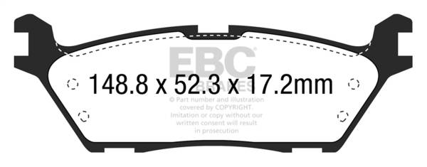 EBC Brakes - EBC Brakes 6000 Series Greenstuff Truck/SUV Brakes Disc Pads DP63037