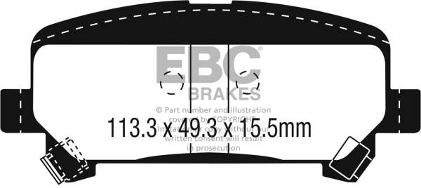 EBC Brakes - EBC Brakes 6000 Series Greenstuff Truck/SUV Brakes Disc Pads DP63045