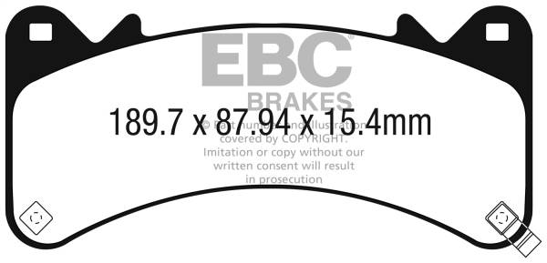 EBC Brakes - EBC Brakes 6000 Series Greenstuff Truck/SUV Brakes Disc Pads DP63067