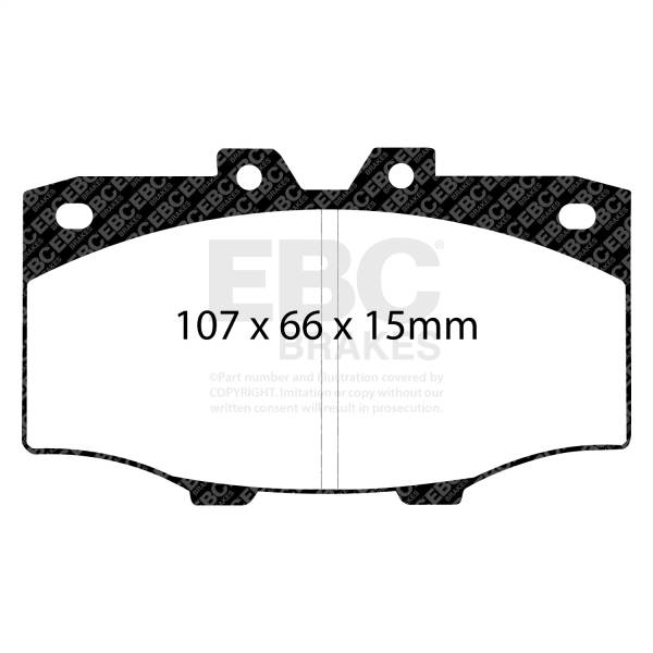 EBC - EBC 84-88 Toyota 4 Runner 2.4 Greenstuff Front Brake Pads - DP6380