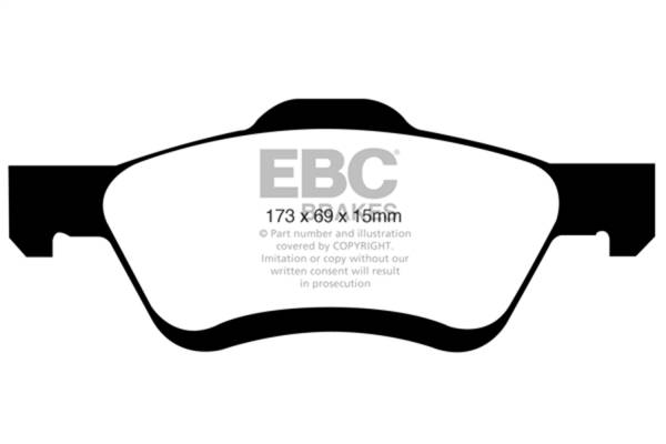 EBC - EBC Brakes Truck/SUV Extra Duty Brake Pads ED91709