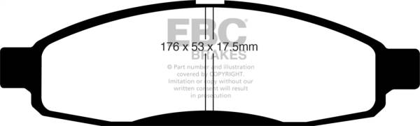 EBC - EBC Brakes Truck/SUV Extra Duty Brake Pads ED91776