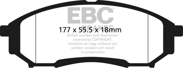 EBC - EBC Brakes Truck/SUV Extra Duty Brake Pads ED91778