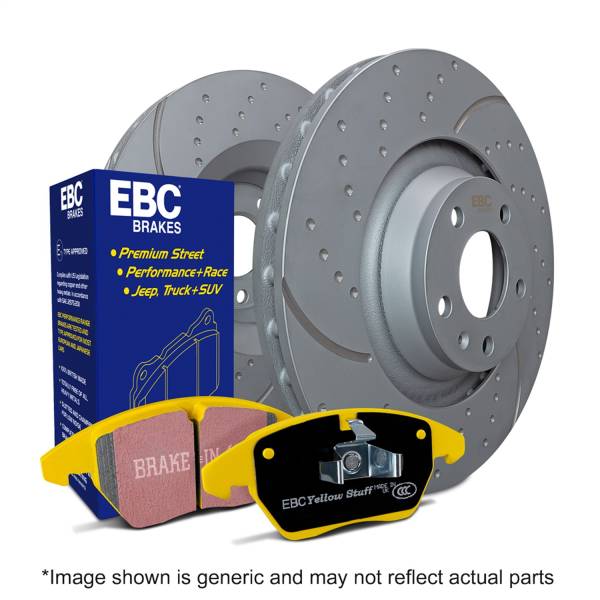 EBC Brakes - EBC Brakes S5 Kits Yellowstuff And GD Rotors Rear PN Components [DP42438R/GD7422] - S5KR1782