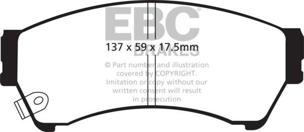 EBC Brakes - EBC Brakes Ultimax OEM Replacement Brake Pads UD1164