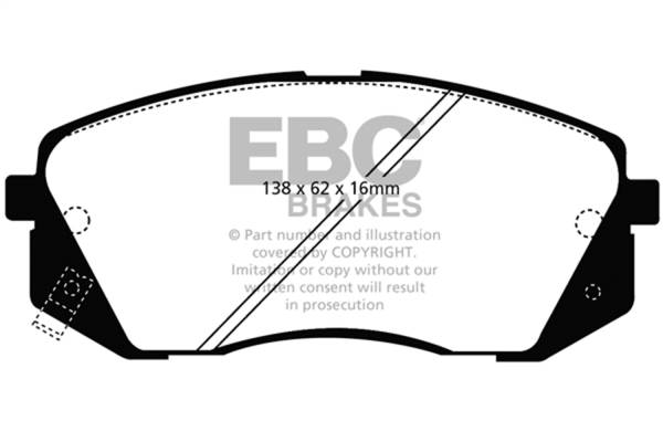 EBC Brakes - EBC Brakes Ultimax OEM Replacement Brake Pads UD1295