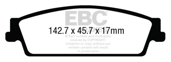 EBC Brakes - EBC Brakes Ultimax OEM Replacement Brake Pads UD1707