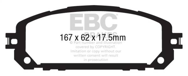 EBC Brakes - EBC Brakes Ultimax OEM Replacement Brake Pads UD1709