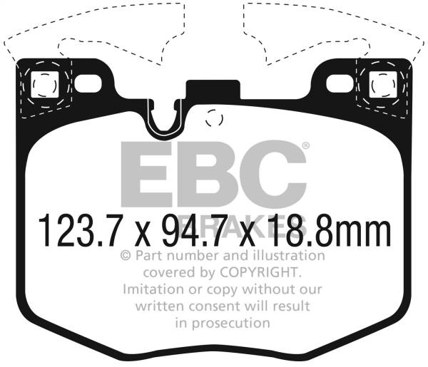 EBC Brakes - EBC Brakes Ultimax OEM Replacement Brake Pads