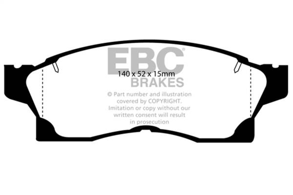 EBC Brakes - EBC Brakes Ultimax OEM Replacement Brake Pads