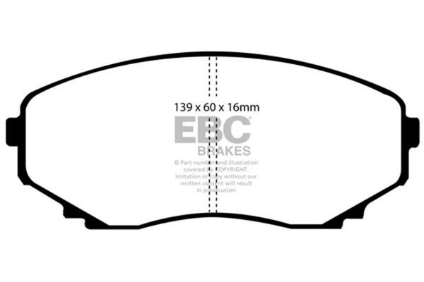 EBC - EBC 00-02 Mazda MPV 2.5 Ultimax2 Front Brake Pads - UD551