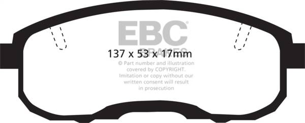 EBC - EBC 95-99 Infiniti I30 3.0 Ultimax2 Front Brake Pads - UD653