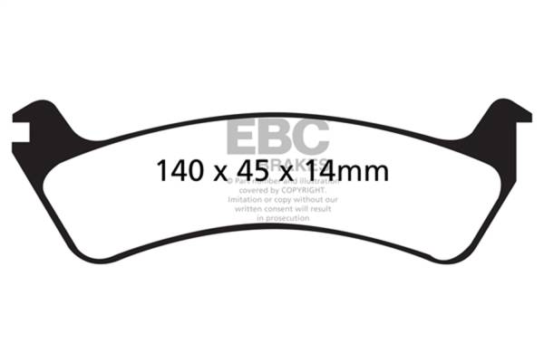 EBC - EBC 95-98 Ford Windstar 3.0 Ultimax2 Rear Brake Pads - UD664