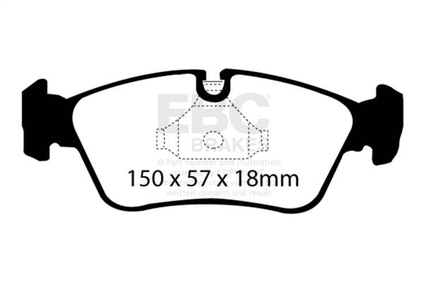 EBC Brakes - EBC Brakes Ultimax OEM Replacement Brake Pads