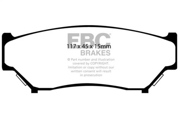 EBC - EBC 99-03 Chevrolet Tracker 2.0 Ultimax2 Front Brake Pads - UD807