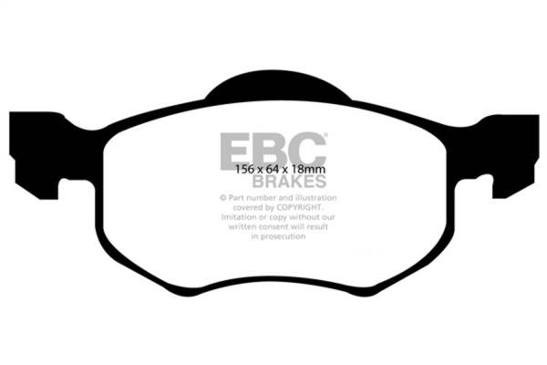 EBC - EBC 00-04 Ford Escape 2.0 Ultimax2 Front Brake Pads - UD843