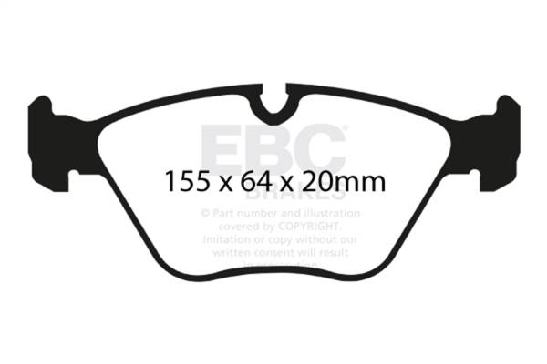 EBC Brakes - EBC Brakes Ultimax OEM Replacement Brake Pads