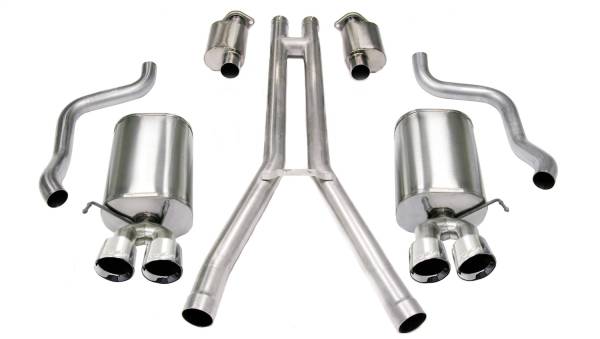 Corsa Performance - Corsa Performance 2.5in. Cat-Back Dual Rear Exit with Twin 3.5in. Polished Pro-Series Tips 14156