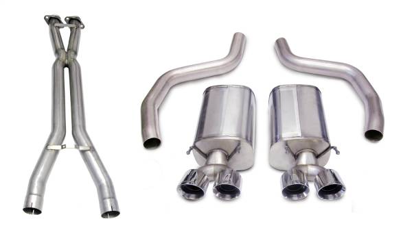 Corsa Performance - Corsa Performance 3.0in. Cat-Back Dual Rear Exit with Twin 4.0in. Polished Pro-Series Tips 14164CB1