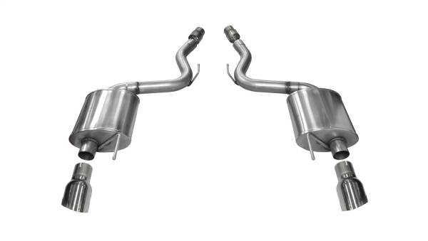 Corsa Performance - Corsa Performance 3.0in. Axle-Back Dual Rear Exit with Single 4.0in. Polished Pro-Series Tips 14329