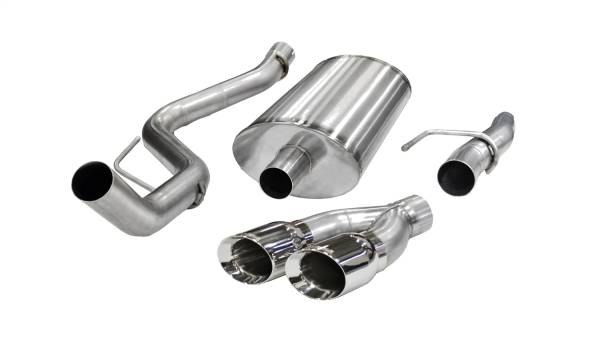 Corsa Performance - Corsa Performance 3.0in. Cat-Back Single Side Exit with Twin 4.0in. Polished Pro-Series Tips 14393