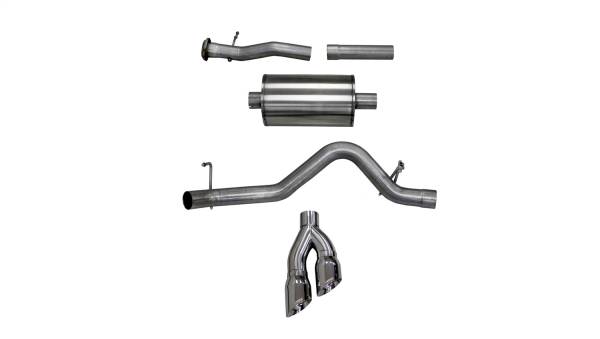 Corsa Performance - Corsa Performance 3.0in. Cat-Back Single Side Exit with Twin 4.0in. Polished Pro-Series Tips 14744