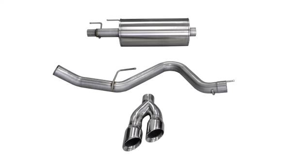 Corsa Performance - Corsa Performance 3.0in. Cat-Back Single Side Exit with Twin 4.0in. Polished Pro-Series Tips 14836