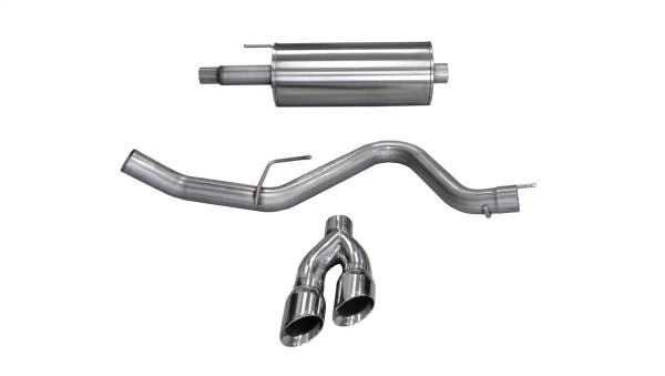 Corsa Performance - Corsa Performance 3.0in. Cat-Back Single Side Exit with Twin 4.0in. Polished Pro-Series Tips 14837