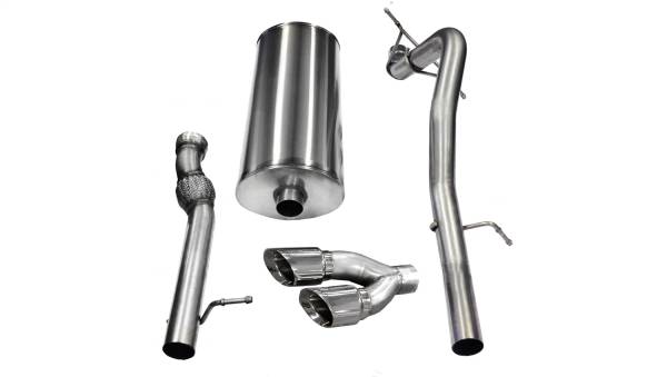 Corsa Performance - Corsa Performance 3.0in. Cat-Back Single Side Exit with Twin 4.0in. Polished Pro-Series Tips 14882