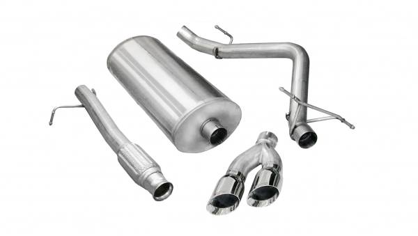 Corsa Performance - Corsa Performance 3.0in. Cat-Back Single Side Exit with Twin 4.0in. Polished Pro-Series Tips 14900