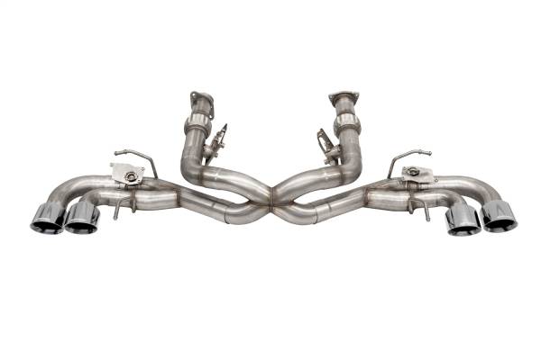 Corsa Performance - Corsa Performance 3.0in. Muffler Delete Cat-Back Exhaust System with NPP Sound control and 4.5in. Polished Pro-Series Tips 21105