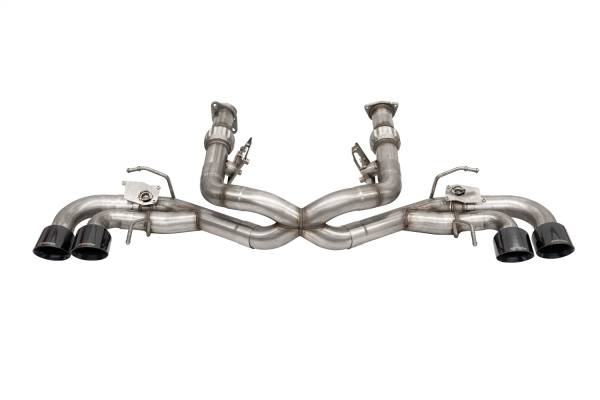 Corsa Performance - Corsa Performance 3.0in. Muffler Delete Cat-Back Exhaust System with NPP Sound control and 4.5in. Polished Pro-Series Tips 21105BLK