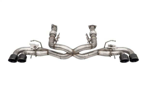 Corsa Performance - Corsa Performance 3.0in. Muffler Delete 4 Valve Cat-Back Exhaust System with NPP Sound control and 4.5in. Polished Pro-Series Tips 21106BLK