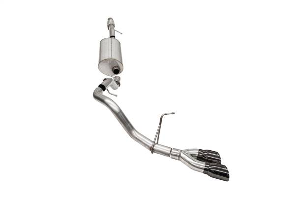 Corsa Performance - Corsa Performance 3.0in. Single Side Exit Cat-Back Exhaust System with Twin 4.0in. Tips 21125BLK