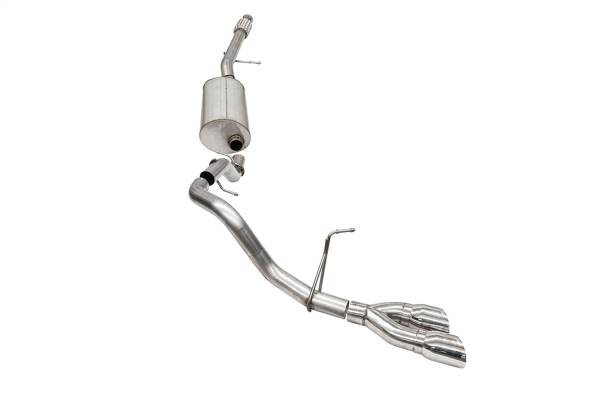 Corsa Performance - Corsa Performance 3.0in. Single Side Exit Cat-Back Exhaust System with Twin 4.0in. Tips 21126