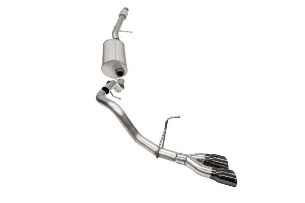 Corsa Performance - Corsa Performance 3.0in. Single Side Exit Cat-Back Exhaust System with Twin 4.0in. Tips 21126BLK