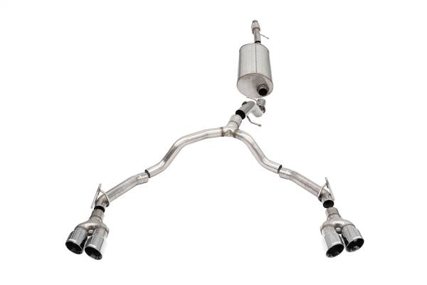 Corsa Performance - Corsa Performance 3.0in. to 2.75in. Dual Rear Exit Cat-Back Exhaust System with Twin 4.0in. Tips 21127