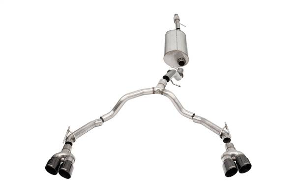 Corsa Performance - Corsa Performance 3.0in. to 2.75in. Dual Rear Exit Cat-Back Exhaust System with Twin 4.0in. Tips 21127BLK