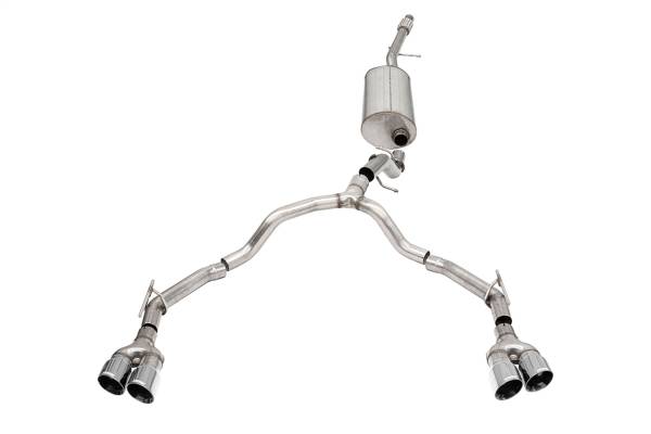 Corsa Performance - Corsa Performance 3.0in. to 2.75in. Dual Rear Exit Cat-Back Exhaust System with Twin 4.0in. Tips 21128