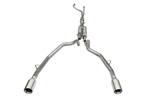 Corsa Performance - Corsa Performance 3.0in. True Dual Catback Exhaust System with Dual Rear Exit and Flat Cut 5.0in. Tips 21189