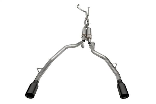 Corsa Performance - Corsa Performance 3.0in. True Dual Catback Exhaust System with Dual Rear Exit and Flat Cut 5.0in. Tips 21189BPC