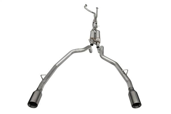 Corsa Performance - Corsa Performance 3.0in. True Dual Catback Exhaust System with Dual Rear Exit and Flat Cut 5.0in. Tips 21189GNM