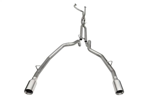 Corsa Performance - Corsa Performance 3.0in. Dual Rear Exit Catback Exhaust System with Flat Cut 5.0in. Dual Wall Tips 21190