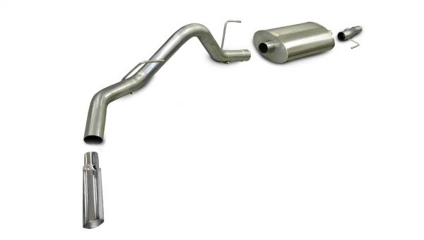 Corsa Performance - Corsa Performance 3.0in. Cat-Back Single Side Exit with Single 4.0in. Polished Slash Cut Tip 24300